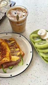 GM 🥳 today's breakfast is served. Dig in 🥪🥄 #cooking #fyp #simplyrecipes #breakfast #foryou