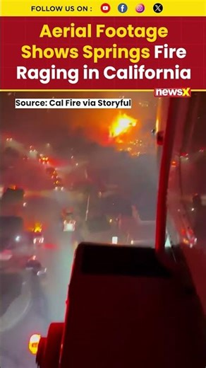 Shocking aerial footage shows wildfire raging near homes in Riverside County