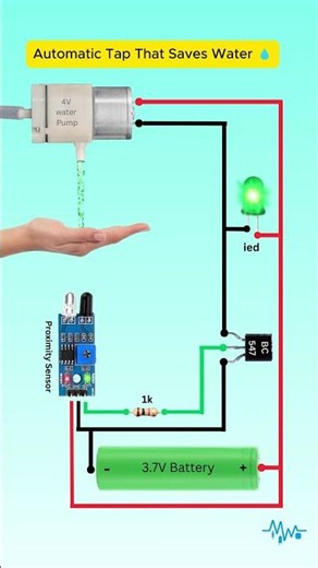 💧Automatic Water Tap using IR Sensor + BC547
