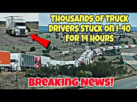 We are all stuck on I-40 For the last 14 hours- Trucker Hit Power Pole & Shut Down I-40 