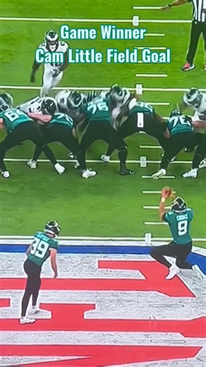 57-YARD GAME WINNER AT THE BUZZER by Jags’ Cam Little with 1 SEC LEFT in London!💥 #shorts