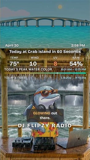 April 30 | Crab Island Destin FL | Daily Weather Report | #Shorts #CrabIsland #Destin