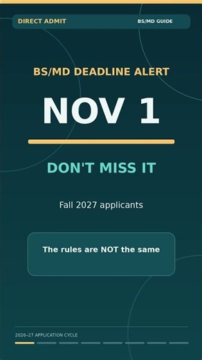 BS/MD Nov 1 Deadline: VCU vs RPI — Different Application Rules! #Shorts