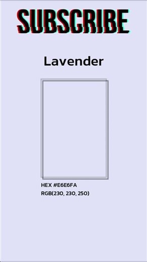 All colors A-Z part 467. Color Name: Lavender