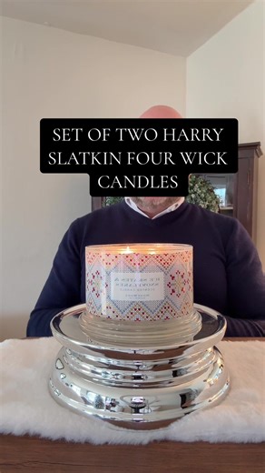 Harry Slatkin Ice Skates and Snowflakes Candle Set