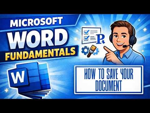 How to Save Your Microsoft Word Document | Microsoft Word Fundamentals