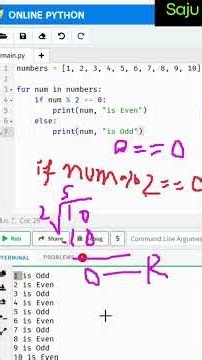 Learn how to print Even and Odd numbers in Python using a simple for loop