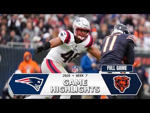 Bears vs Patriots | TNF Full Game Highlights | NFL Week 7, 2026