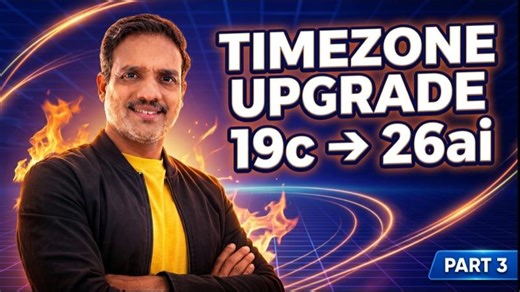 Oracle 19c(Non-CDB) to Oracle 26ai Database Timezone Upgrade in Pluggable Database Step by Step Demo | Ramesh Kumar Krishnamoorthy