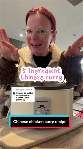 Replying to @Linds & Bet Boo 👻 Make a 5 ingredient Chinese chicken curry with me! Thank you @The Girl Dinner Diaries for another banging recipe!! #eatwithme #foodtok #recipes #dinner #dinnerideas