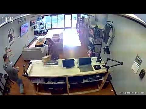 Protective Sun Conure Bird Dive Bombs the UPS Guy