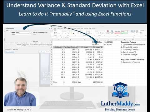 5 easy steps to compute Variance & Standard Deviation and how Excel can make it even easier