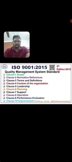 ISO9001:2015 Clause 1 to 10 #qms #clause #viralvideo