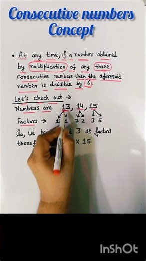 Consecutive numbers | Maths | Mathematics | Maths shorts | Maths video #maths #education