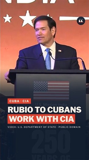 Rubio urges Cubans to work with the CIA #Cuba #Rubio