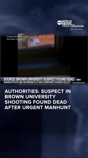 Authorities announce suspect in Brown Univ. shooting and the killing of an MIT professor has been found dead after an urgent manhunt. Matt Rivers reports. #brownuniversity #MIT #shooting #abcnews #abcworldnewstonight