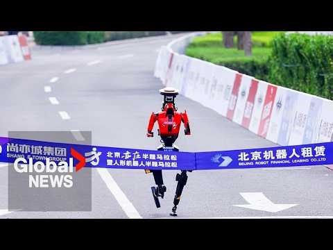 Humanoid robot sprints past human half-marathon record