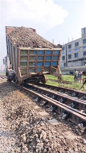 Dumper Truck On Railway Tracks #trucklovers