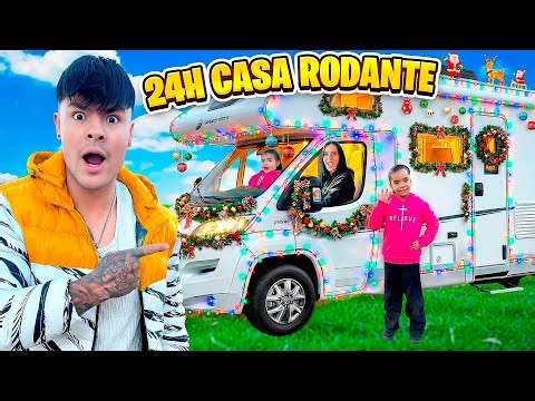 24 HOURS LIVING IN A CAR VAN WITH MY DAUGHTERS AT CHRISTMAS😱🎄