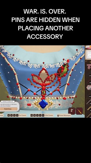 Dressmaker update 2024 — Pins hidden when placing accessories