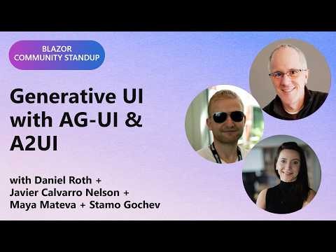 Blazor Community Standup: Generative UI with AG-UI & A2UI