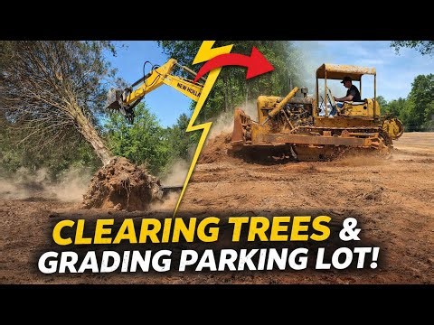 Clearing Trees & Grading Our Bus Shop Turnaround - Major Upgrade!