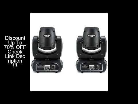 2PCS mini LED Moving head Light 120W Beam Spot 8 Rotating Prisms DJ Dmx Bar Strobe Stage Effect