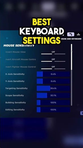 NEW BEST Keyboard & Mouse Settings In Fortnite! ⚙️