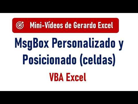 📌 MsgBox Personalizado que se Posiciona junto a una Celda | VBA Excel