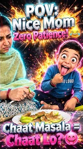 Mumma Ne Bola Chaat Masala, Bete Ne Sach Me Chaat Liya 😂 #shorts