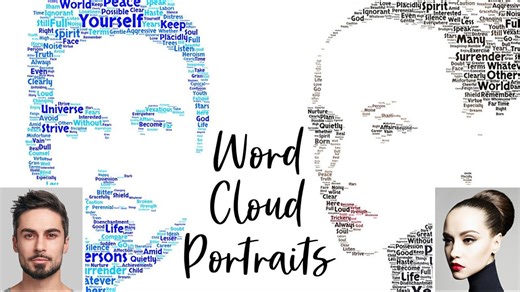 How to create word cloud text portrait designs!
