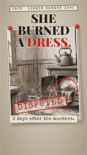 3 Days After the Murders, Lizzie Borden Burned a Dress #history #booktok #horrorstories #horror