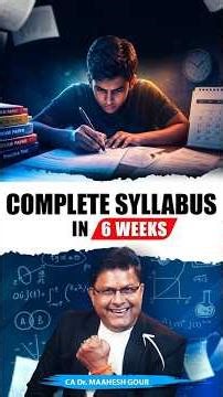 6 Weeks to Finish Your Syllabus? Yes, It’s Possible #shorts