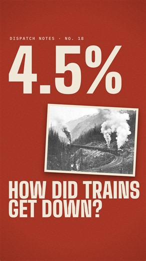 How did trains get down the steep Big Hill in the Rockies?