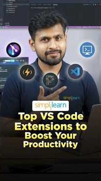 🔥Top 5 VS Code Extensions to Boost Your Productivity #shorts #simplilearn