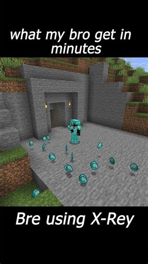 When your friend uses X-Ray... 💀 Minecraft Normal Mining vs X-Ray Mining #funny #minecraft