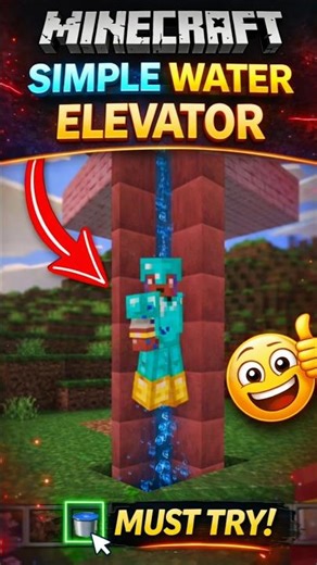 Minecraft Simple Elevator 🚀 5 Seconds Build! #shorts
