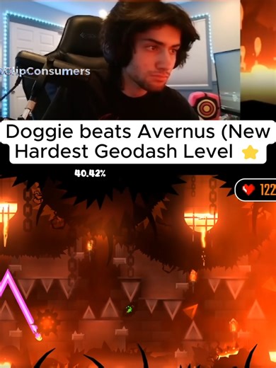 Doggie Defeats Avernus in Geometry Dash Challenge