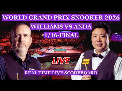 Mark Williams vs Zhang Anda Live Scores | World Grand Prix Snooker 2026 1/16-Finals