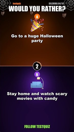 Halloween Night 🎃 Would You Rather? (4) #Halloween #TrickOrTreat #Shorts