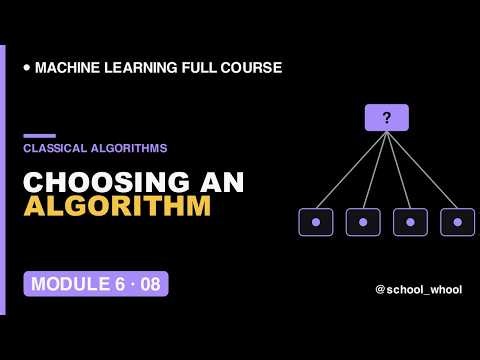 M6L8: How to Choose the Right Machine Learning Algorithm | Machine Learning free course #datascience