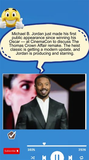 Michael B. Jordan's First Appearance Since Oscar Win — Talks ‘The Thomas Crown Affair’ 🎬🏆✨ #shorts