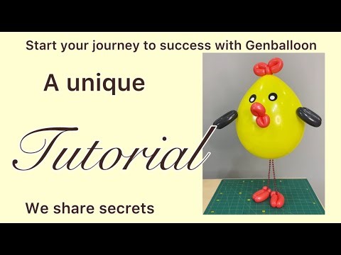Balloon Chicken. Step by step tutorial.