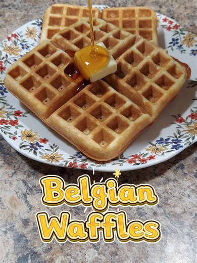 Homemade Belgian Waffles Recipe — Crispy Outside, Fluffy Inside