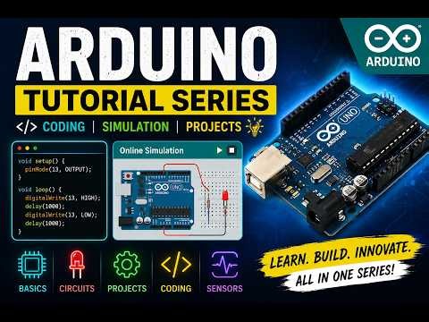 Arduino Tutorial Series #1 | LED Blink, Buzzer & Online Simulation for Beginners
