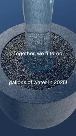 💧 In 2025, we filtered over 70 million gallons of water - that’s 1.1 billion clean glasses of drinking water. Thanks for choosing Clearly Filtered. Here’s to even cleaner water in 2026! 🎉 | Clearly Filtered