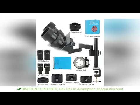 3.5X-200X Zoom Stereo Trinocular Microscope Clamp Folding Extension Type Base +48MP 55MP 4K 2K