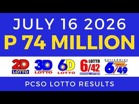 Lotto Result Today 9PM July 16 2026 PCSO