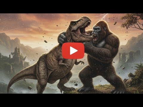 The King Defends His Queen – Kong vs. T-Rex Fight Scene | HD | King Kong