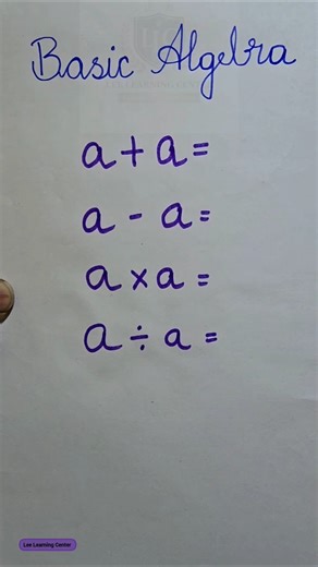 Learn Algebra Basics in 10 Seconds! #shorts